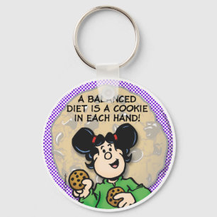 A Balanced Diet Keychain