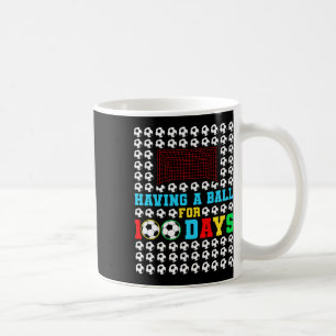 A Ball For 100 Days Fun Kids Boys Soccer Player  Coffee Mug