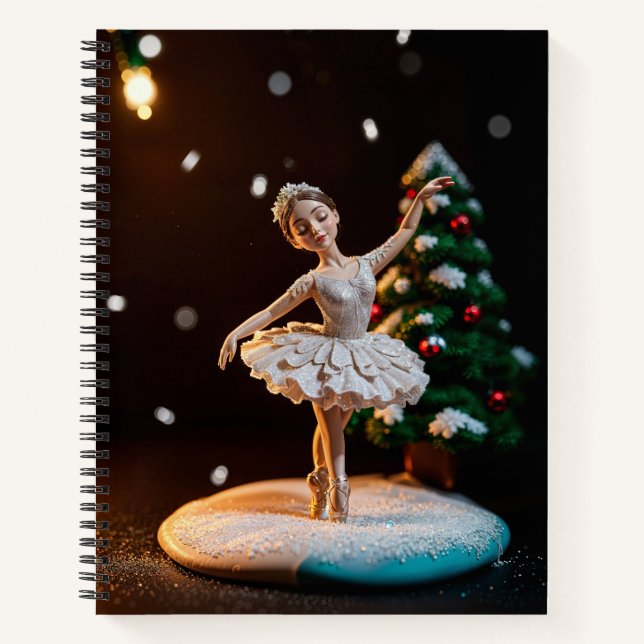 a ballerina dream clay modeling at christmas with  notebook (Front)