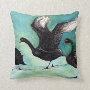 A ballet of Black Swans 2013 Throw Pillow