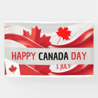 A banner reading "Happy Canada Day, July 1st.