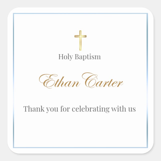 A baptism sticker  (Front)