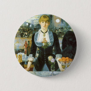 A Bar at the Folies Bergere by Edouard Manet 2 Inch Round Button
