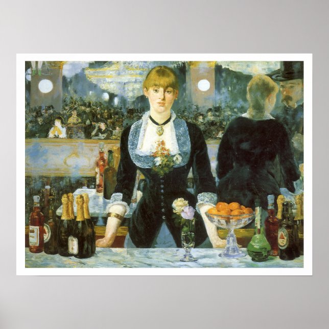 A Bar at the Folies Bergere by Edouard Manet Poster (Front)