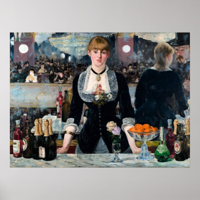 A Bar at the Folies-Bergère by Édouard Manet Poster (Front)