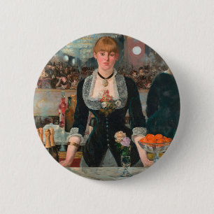 A Bar at the Folies-Bergère Edouard Manet 2 Inch Round Button