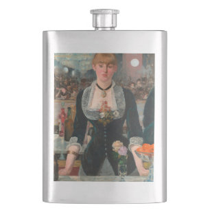 A Bar at the Folies-Bergère Edouard Manet Hip Flask