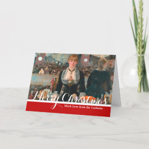 A Bar at the Folies-Bergère Edouard Manet Holiday Card