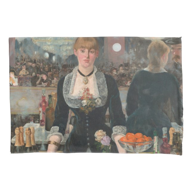 A Bar at the Folies-Bergère Edouard Manet Pillowcase (Front)