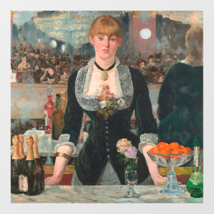 A Bar at the Folies-Bergère Edouard Manet Window Cling