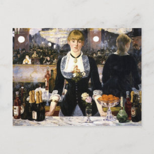 A bar at the Folies-Bergère Postcard