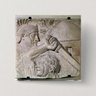 A Barbarian fighting a Roman legionary 2 Inch Square Button