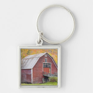 A barn in Vermont's Green Mountains. Hancock, 2 Keychain