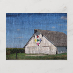 A Barn With A Quilt Postcard