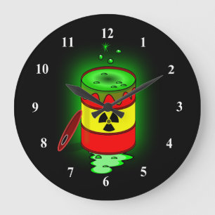 A Barrel of Toxic Waste. Large Clock