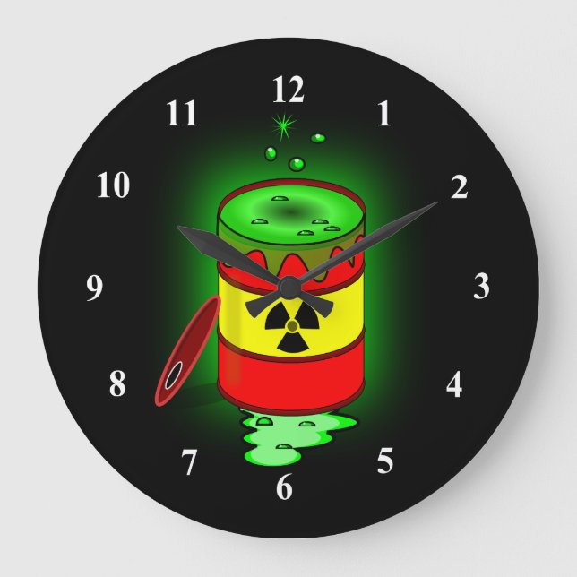 A Barrel of Toxic Waste. Large Clock (Front)