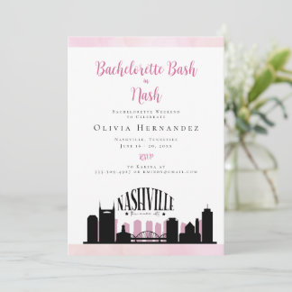 A Bash in Nash Bachlorette Invitation