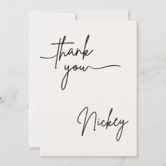 A basic thank you card for different occassions