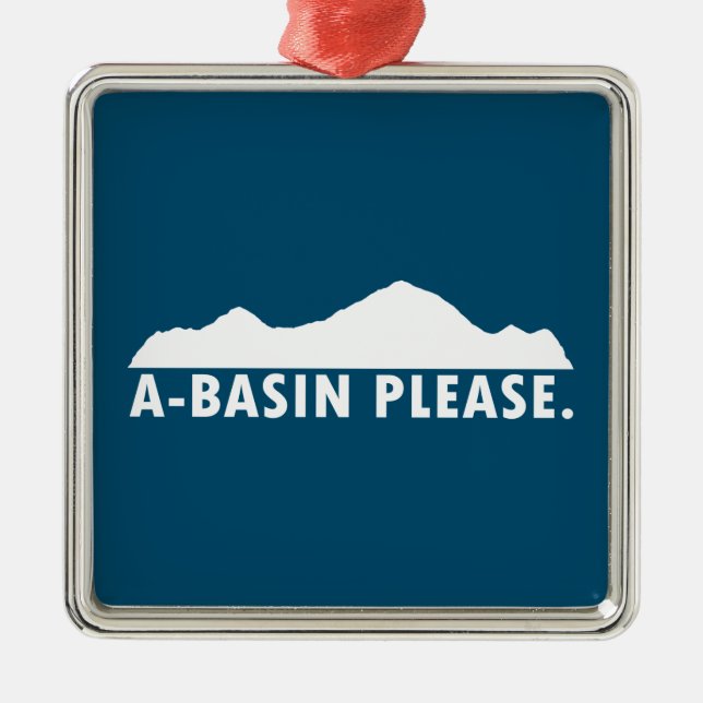 A-Basin Please Metal Ornament (Front)