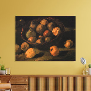 A Basket of Apples by Vincent van Gogh Canvas Print
