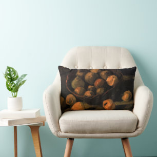 A Basket of Apples by Vincent van Gogh Lumbar Pillow