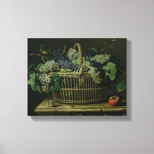 A Basket of Grapes Canvas Print (Front)