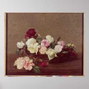 A Basket of Roses, 1890 Poster