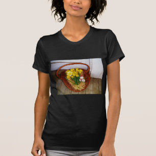 A Basket of Yellow Daffodils and floral Easter Egg T-Shirt