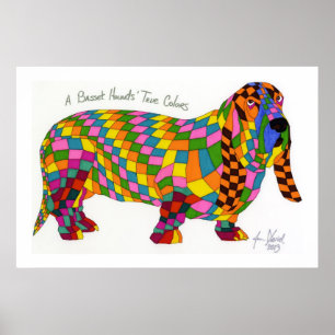 A Basset Hounds' True Colours, Basset Hound Poster