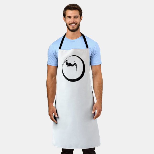 a bat on the moon apron (Worn)