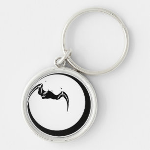 a bat on the moon keychain
