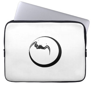 a bat on the moon laptop sleeve