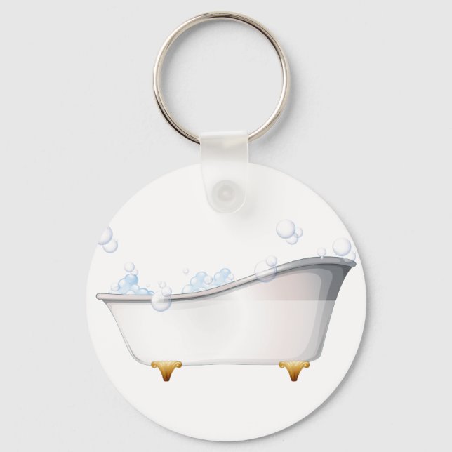 A bathtub keychain (Front)