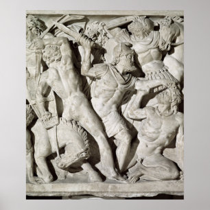 A battle between Romans and Galatians Poster