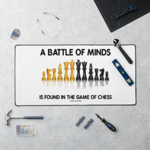 A Battle Of Minds Is Found In The Game Of Chess Desk Mat