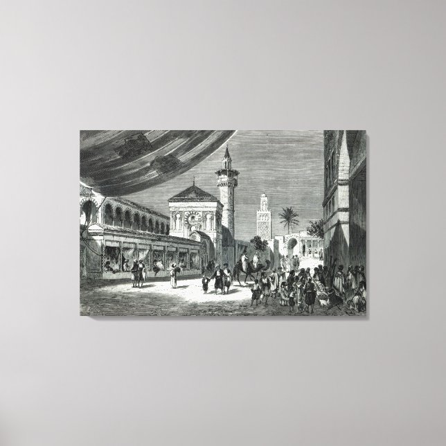 A Bazaar at Tunis Canvas Print (Front)