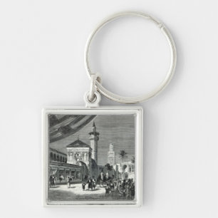 A Bazaar at Tunis Keychain