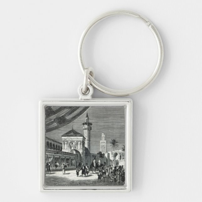 A Bazaar at Tunis Keychain (Front)