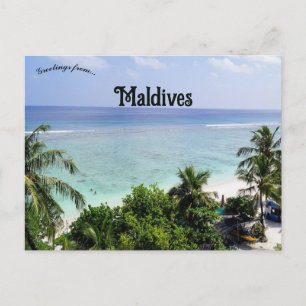 A Beach in Maldives Postcard