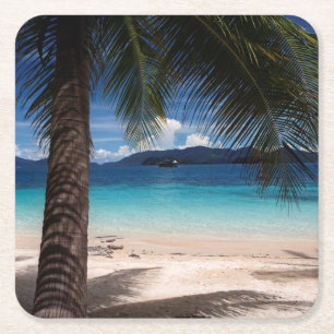 A Beach On Koh Wai Island In Thailand Square Paper Coaster