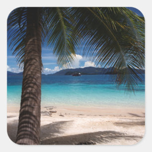 A Beach On Koh Wai Island In Thailand Square Sticker