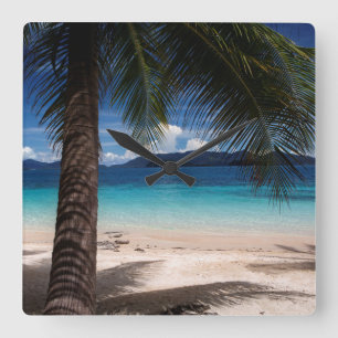 A Beach On Koh Wai Island In Thailand Square Wall Clock