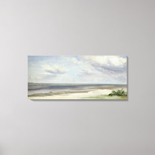 A Beach on the Baltic Sea at Laboe, 1842 Canvas Print