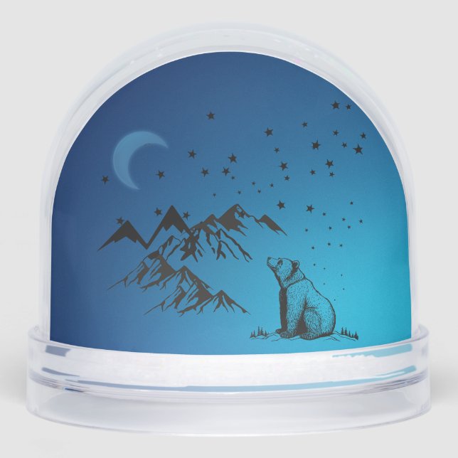 A Bear & a Moon Snowglobe (Front)