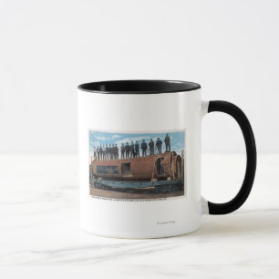 A Bear Cage and Dwelling in a Huge Saw Log Mug