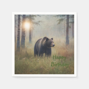 A Beary Happy Birthday Napkin