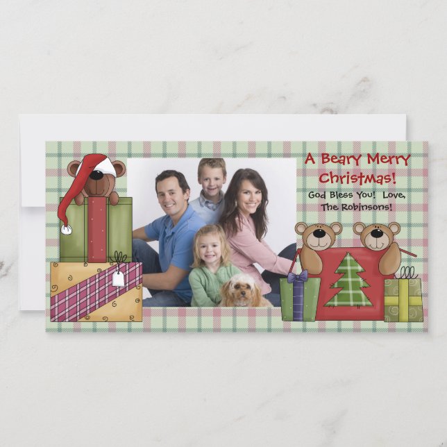A Beary Merry Christmas Photo Cards (Front)