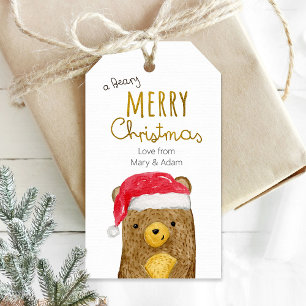 A beary Merry Christmas tag