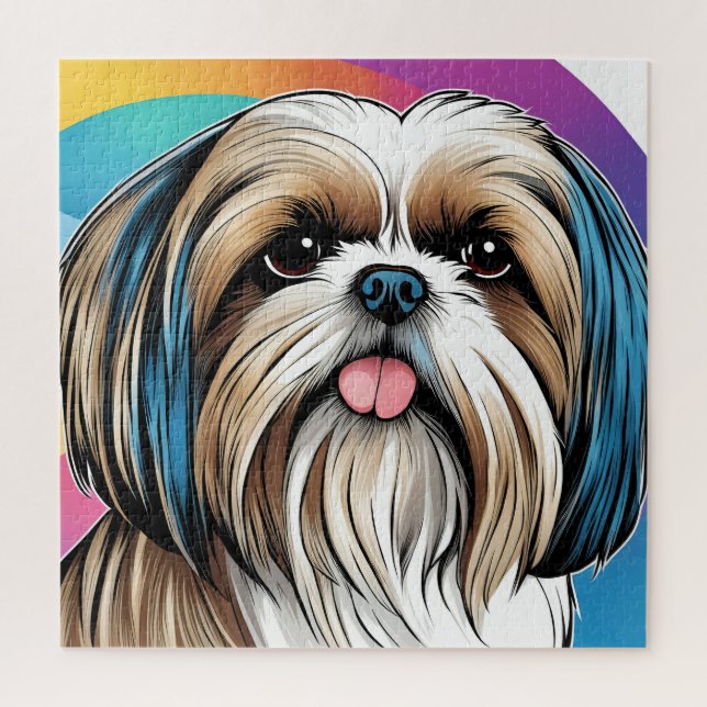 A beautiful and funny shih tzu jigsaw puzzle (Vertical)