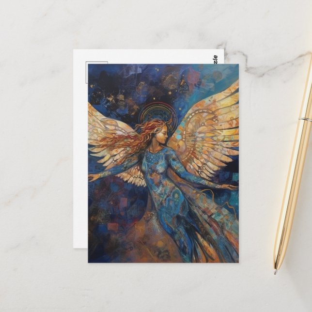 A Beautiful Angel Postcard (Front/Back In Situ)